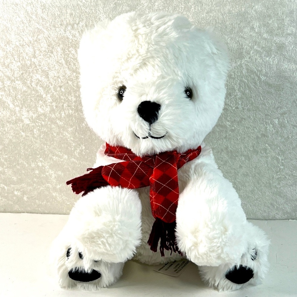 ANIMAL ADVENTURE White Plush‎ Polar Bear Soft Stuffed Animal Toy 11 in Tall